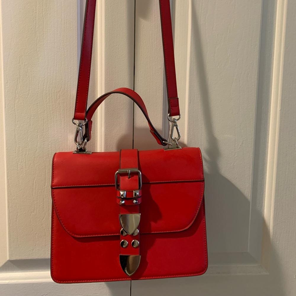 Carlos Santana Red Crossbody NEW without tags-Silver Hardware